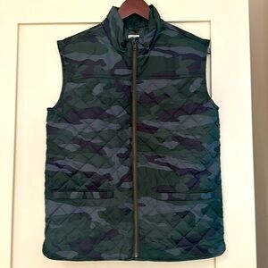 NWT J Crew Crewcuts Green Cammo Vest - Nylon Quilted - Size 16